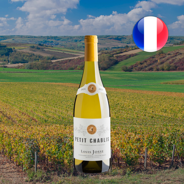 Louis Josse Petit Chablis AOC 2024 — garrafa na composição de oferta aprovada