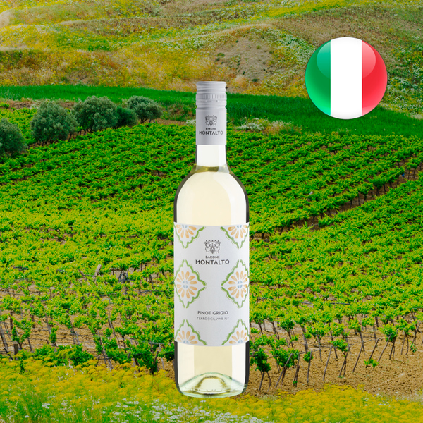 Barone Montalto Maioliche Pinot Grigio Terre Siciliane IGT — garrafa na composição de oferta aprovada
